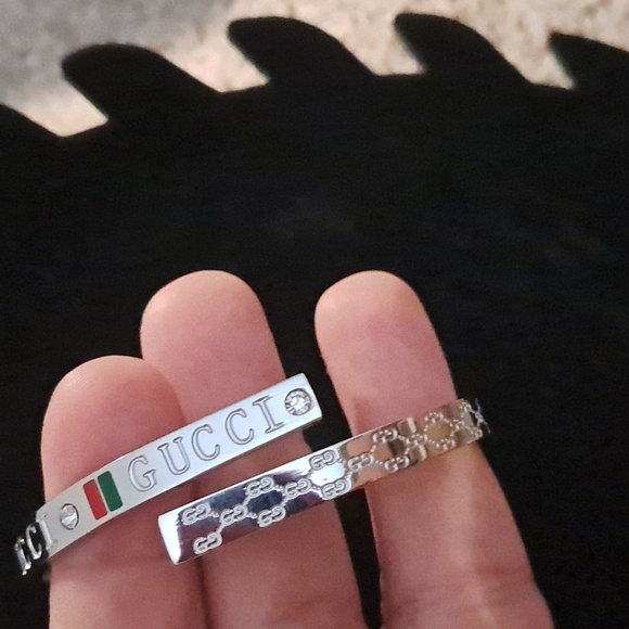 Silver and Gold Logo Bracelets - Picture 2 of 3